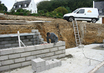 Réalisation des fondations à Wormhout